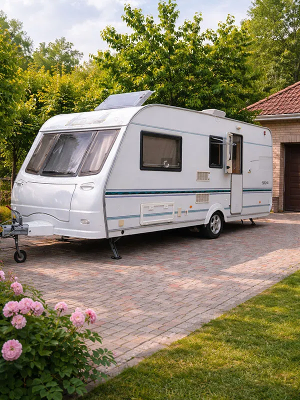 RV and caravan storage space at residential properties