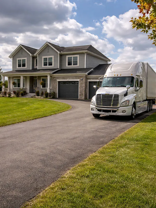 Semi truck and commercial vehicle parking near home